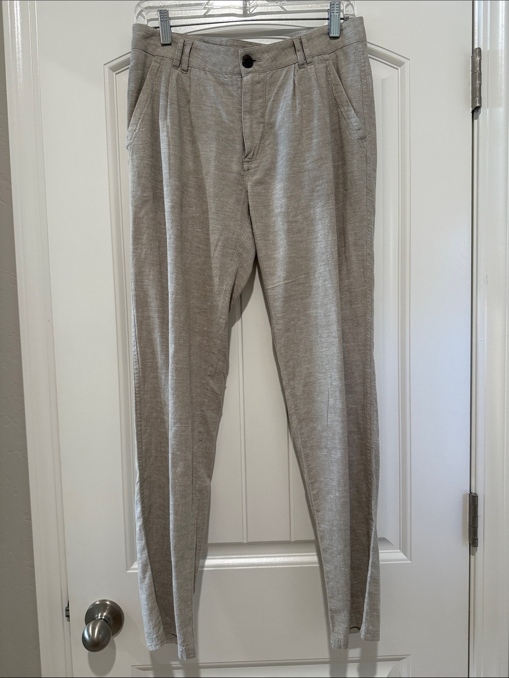 Patagonia Island Hemp Pants Beige Pleated Trousers